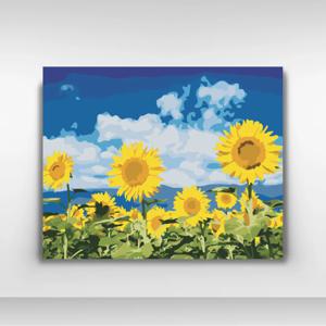 DIY 쉬운 명화그리기 유화세트 A-237 맑은하늘 해바라기 중형 40x50