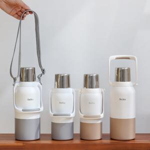 세이타 스윙핸들 대용량 보온보냉병 스트랩 캐리어 휴대용 여행 물병 800ml/ 1200ml