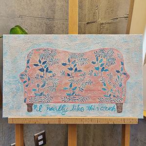 내가 좋아하는 소파ㅣ아크릴 작품 원화 캔버스 50x30cm 그림 액자