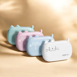 고양이 렌즈케이스 귀여운 휴대용 렌즈통
