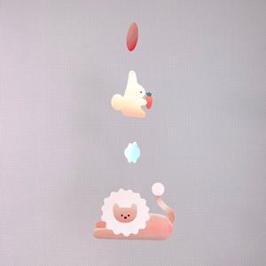 사자&토끼 동물 종이모빌 DIY