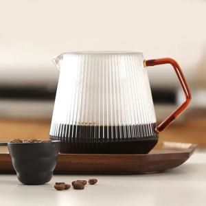 플리츠 커피 핸드드립 서버 600ml 브라운