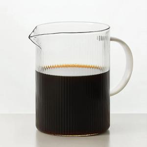 일자형 플리츠 내열유리 커피서버 화이트 600ml