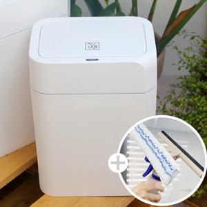 자동 센서 모션 인식 노터치 센서휴지통 12L + 유리창밀대