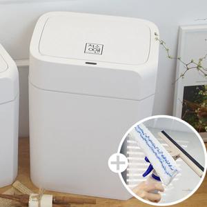 자동 센서 모션 인식 노터치 센서휴지통 16L + 유리창밀대