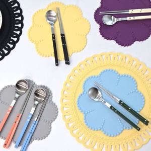 오 마주 플뢰르23 실리콘 테이블매트 식탁매트 수저받침 냄비받침대