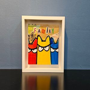 캔앤츄르 원화 - FAMILY 소품인테리어 고양이 그림 아이방 카페 현관입구 미니액자