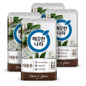 더순수 3겹 화장지 25m 30롤 4팩