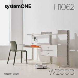 시스템ONE 책상세트 W2000(1200+800) H1062 *스탠드L(독립형)