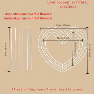 TEMU 6개 하트 모양 DIY 꽃병 세트 - 부케 포장, 꽃 장식 및 공예에 완벽 - 생일, 결혼식, 발렌타인데이 및 어머니날에 이상적