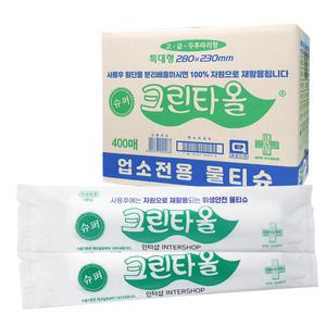 크린타올 400매 휴대용 두루마리 물티슈