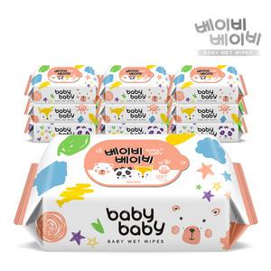 베이비베이비 아기물티슈 소프트 80매X10팩 리필형