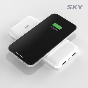 [흡착판 세트]스카이 필 무선 고속 충전 보조배터리 10000mAh USB C타입 동시충전 WX10