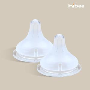 [보리보리/하이비]100% 국내제조 하이비 더블하트 모유실감 호환 소프트필 젖꼭지 2p 단계별 사이즈