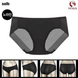 [솔브] Day All Day 노와이어핏 블랙 햄팬티(SSPTE113H)