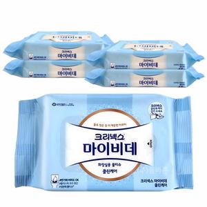 크리넥스 마이비데 클린케어 물티슈 리필 46매x5개