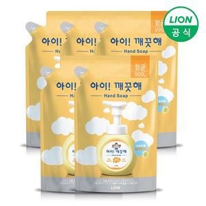 [기타][라이온] 아이깨끗해 핸드워시 리필 450ml x 5개 (순/레몬/청포도 택1)