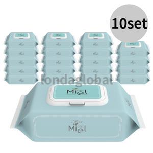 미엘 민트 저자극 보습 유아 아기 물티슈 20팩 10개