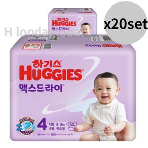 하기스 뉴맥스드라이 밴드 기저귀 공용 4단계 60매 40팩