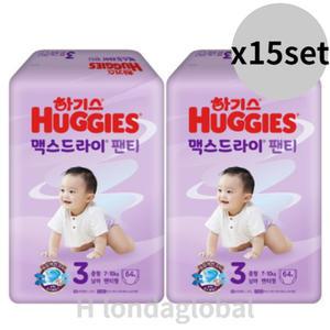 하기스 뉴 맥스드라이 팬티 기저귀 남아 3단계 64매30팩