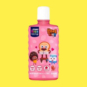 애경 2080 키즈가글 브레드 이발소 딸기맛 250ml 6개 안매운 가글