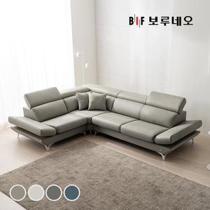 BIF 디에르 노이스 천연통가죽 4인 코너형 소파