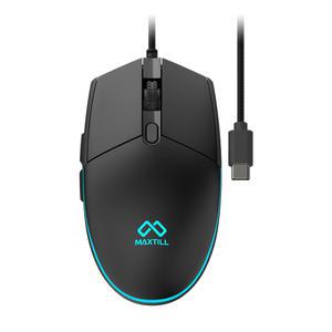 맥스틸 C타입 + USB 저소음 유선 마우스 게이밍 사무용 아이패드 태블릿 노트북 컴퓨터 PC 스마트폰 GM-MCU20
