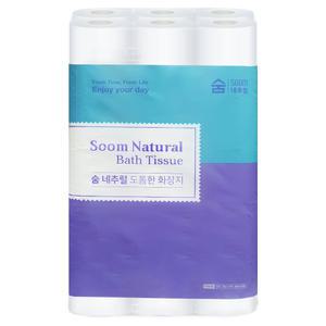 숨 내추럴 무형광 화장지 3겹 25m x 90롤