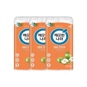깨끗한나라 데일리 키친타올 150매 X 8롤 X 3팩