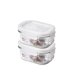 글라스락 클래식 화이트에디션 직사각, 150ml, 2조, 1개