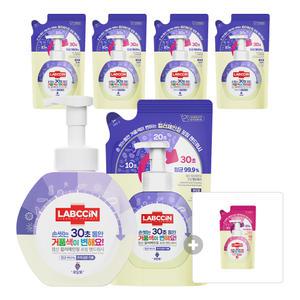 랩신 컬러체인징 포도 핸드워시 용기 500ml, 1개 + 리필 450ml, 5개 + 증정(컬러체인징 핸드워시 베리 리필 200ml, 1개)