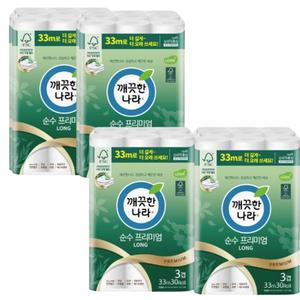 순수 프리미엄 33m (30롤) [4팩]