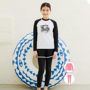 [베이직엘르][본사] 베이직엘르 여아동 나그랑 래쉬가드 워터레깅스 비치반바지 세트 BEG-X603K