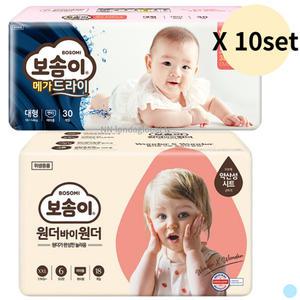 보솜이 기저귀 여아 점보 18p + 여아 30p 대형 각10팩