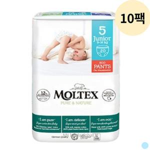 몰텍스 친환경 팬티형 아기 기저귀 특대형 20p 10팩