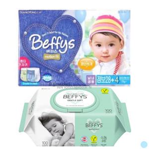베피스 팬티 기저귀 점보 32p + 물티슈 100p 대용량