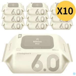 베베앙 물티슈 K6.0 아기 신생아 유아 캡형 80매 100p