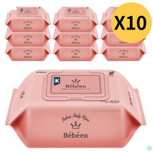 베베앙 시그니처 아기 물티슈 신생아 캡형 10팩 x 10
