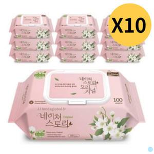 네이처스토리 오리지널 아기 물티슈 캡형 100매 100팩