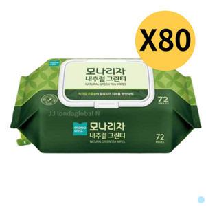 모나리자 아기 유아 물티슈 유아 내추럴그린티 72매 80개