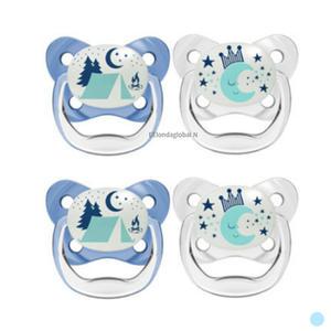 닥터브라운 야광 노리개 젖꼭지 쪽쪽이 블루 2단계 4P