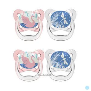 닥터브라운 야광 노리개 젖꼭지 쪽쪽이 핑크 1단계 4P
