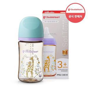 [더블하트] 모유실감 3세대 PPSU 블루밍가든 240ml (M젖꼭지포함)
