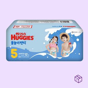 하기스 물놀이팬티 5단계 공용 12입 1개 물놀이기저귀 아기방수기저귀