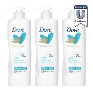 [도브] 바디러브 바디로션 라이트 하이드레이션 400ml 3개