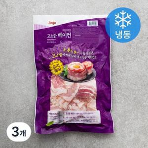 진주햄 매일매일 고소한 베이컨 (냉동) 1kg, 3개 one option
