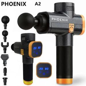 Phoenix A2 근육 이완 마사지 건 깊은 조직 동적 진동기 등 휴대용 핸드헬드 디스플레이