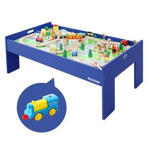 [보리보리/토도리브로]토도리브로 원목기차놀이 90pcs+기차테이블+전동기차