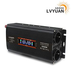 녹원 차량용 LCD 인버터 유사계단파 3000W 220V 60hz 한국형 KC인증