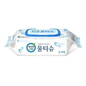 물티슈 캡형 깨끗한나라 / 70매x6개